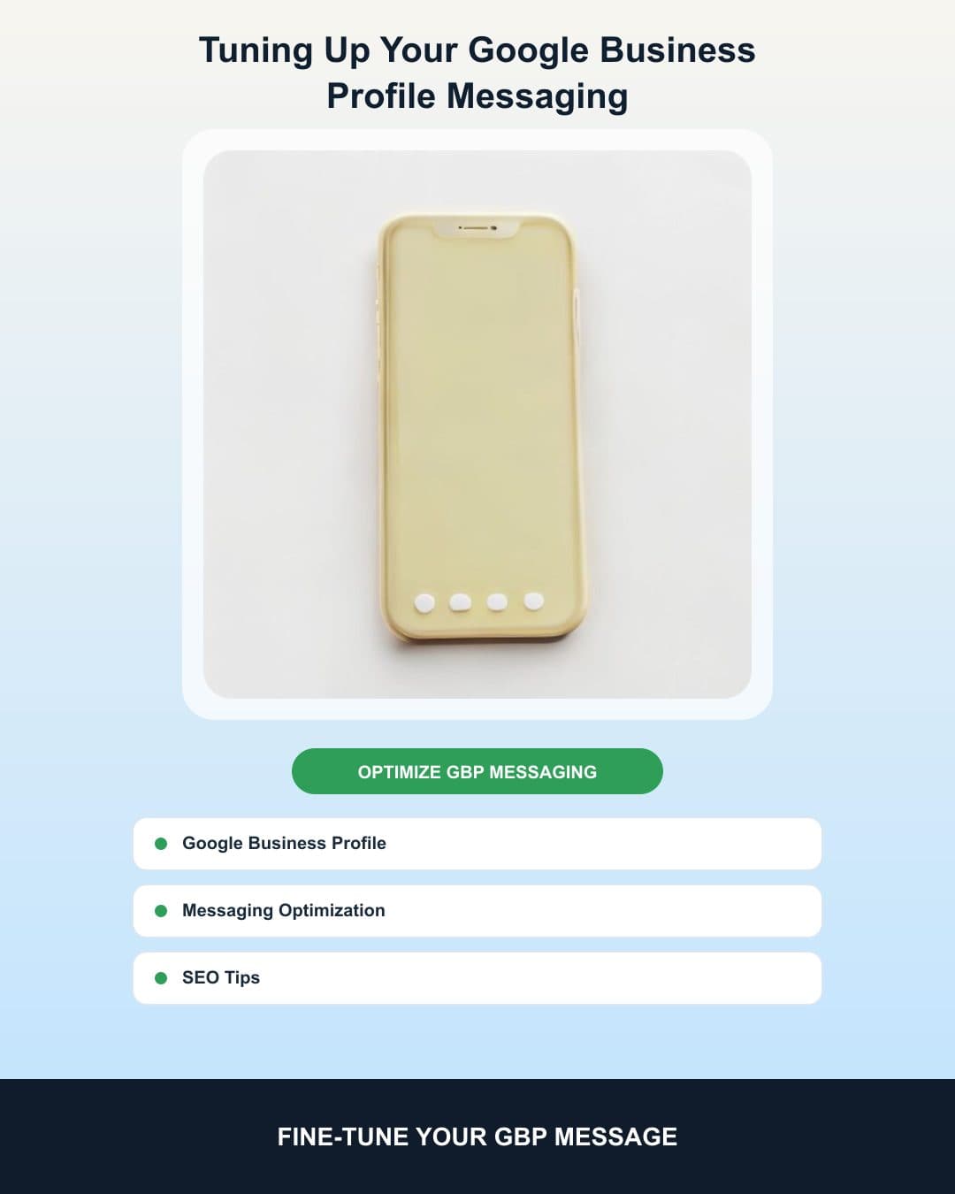 Tuning Up Your Google Business Profile Messaging