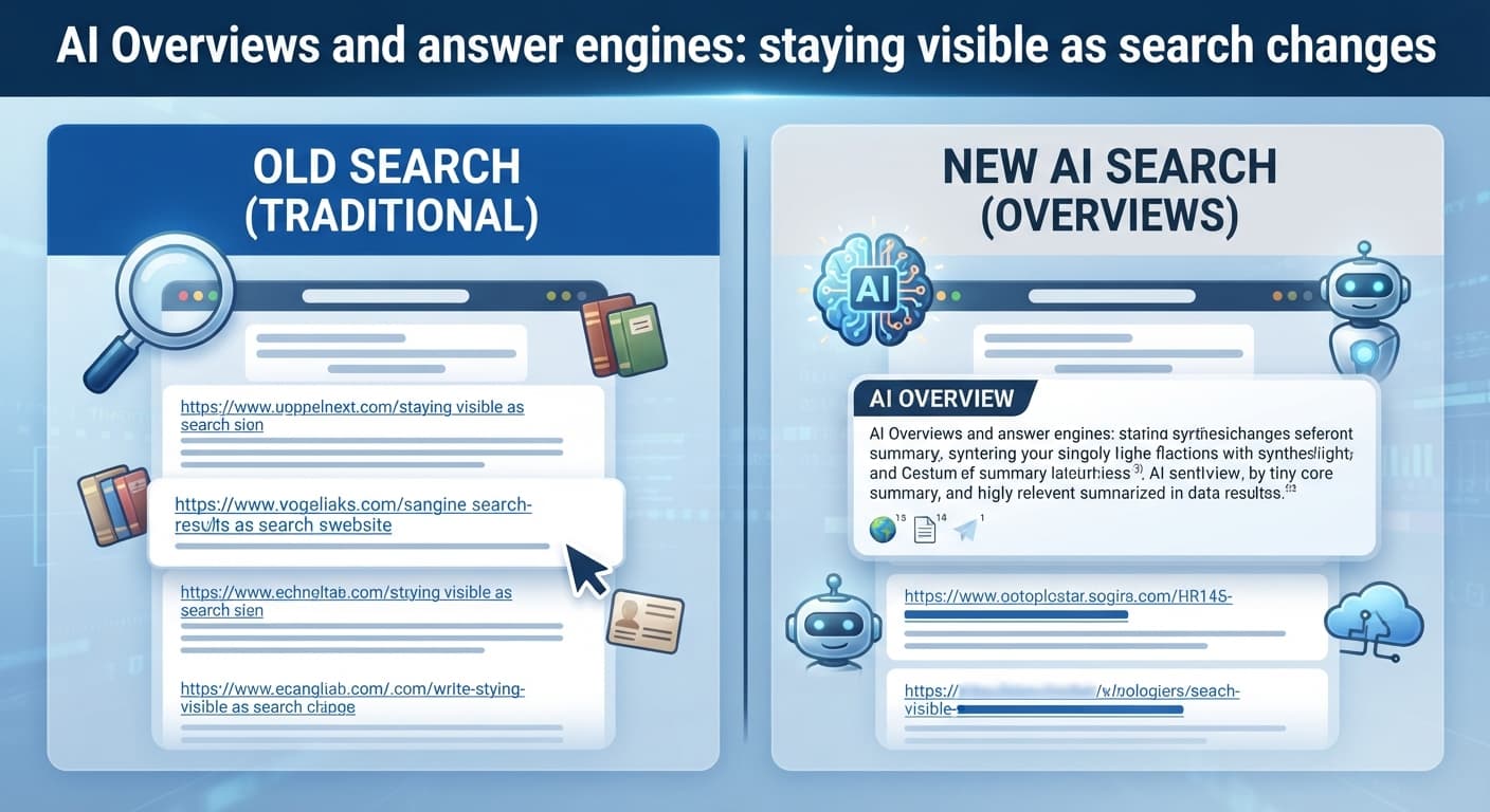 AI Overviews and answer engines: staying visible as search changes