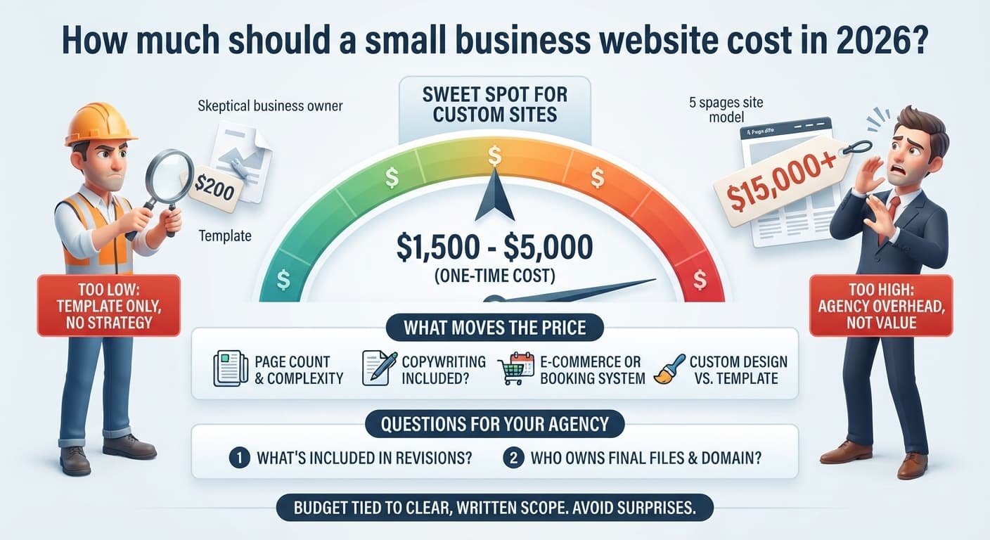 How much should a small business website cost in 2026?