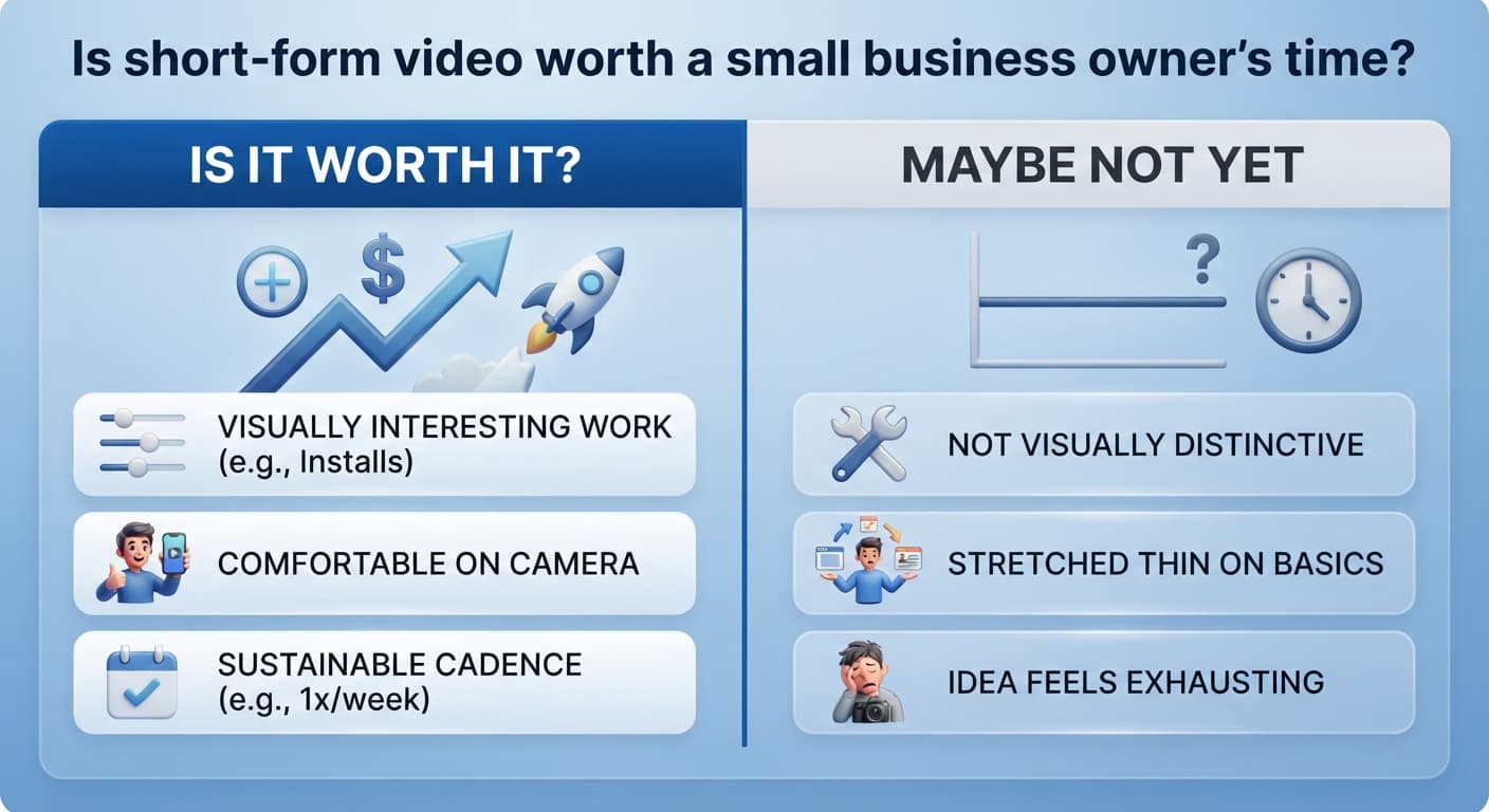 Is short-form video worth a small business owner's time?