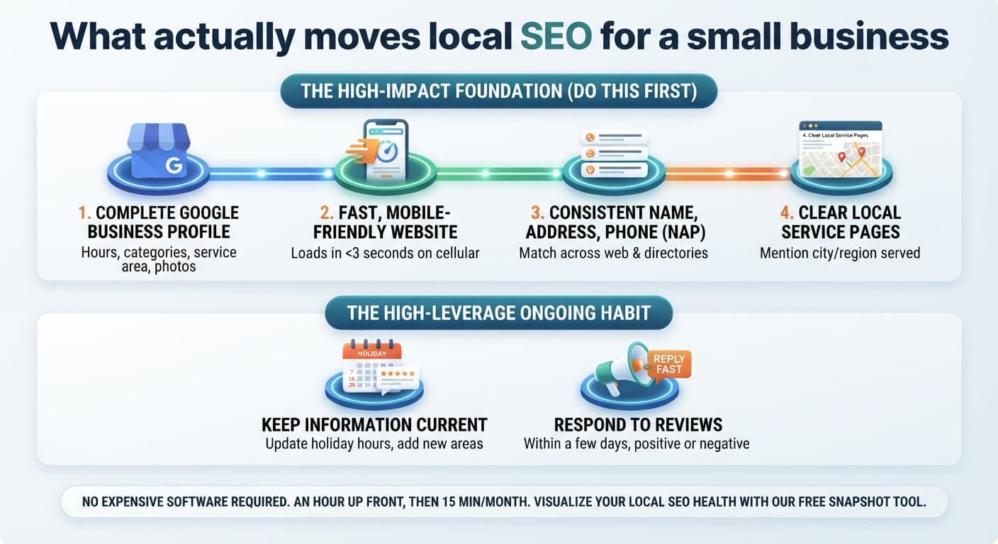 What actually moves local SEO for a small business