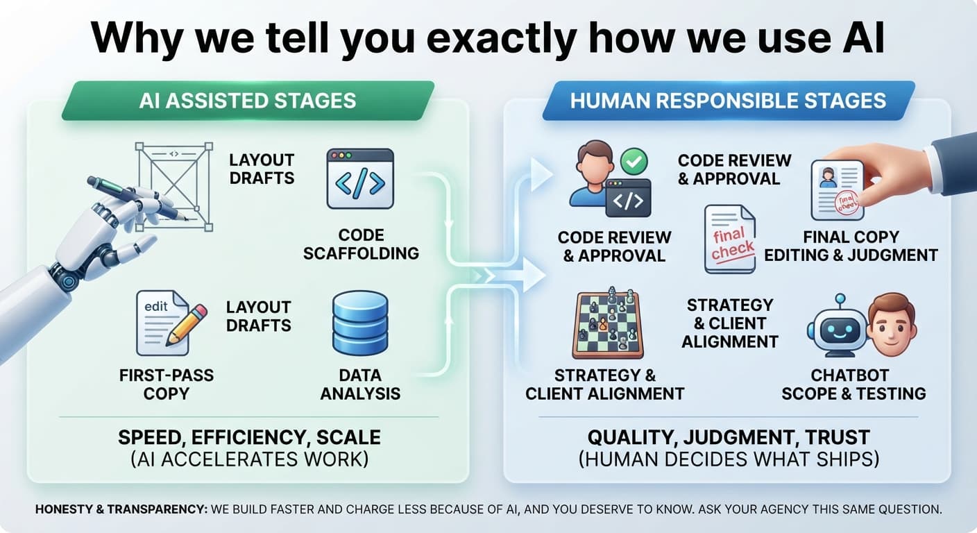 Why we tell you exactly how we use AI